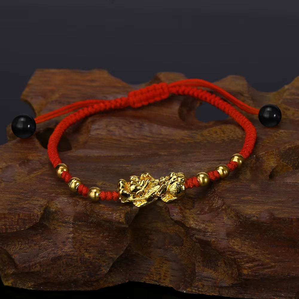 Chinese Style Feng Shui Pi Xiu Bracelet & Bangle New Fashion Lucky Red Rope Weaving Charm Bracelet Bring Wealth Health Jewelry