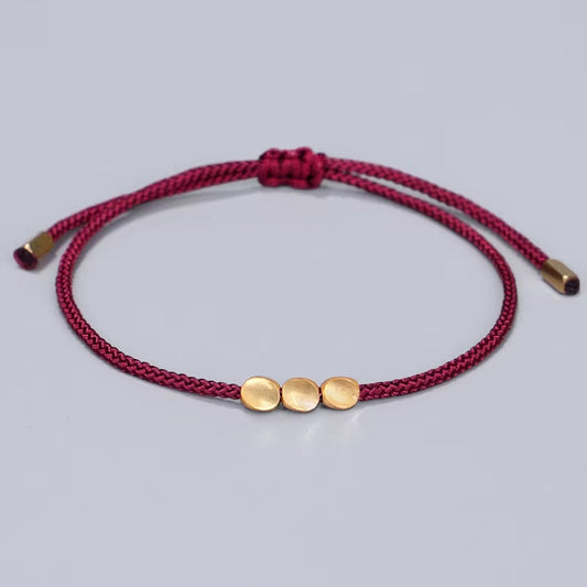 Feng Shui Lucky Bracelets Buddhism Red String Wax Thread Wrist Bracelet Friendship Yoga Prayer Unique Gift Chinese Cheap Jewelry