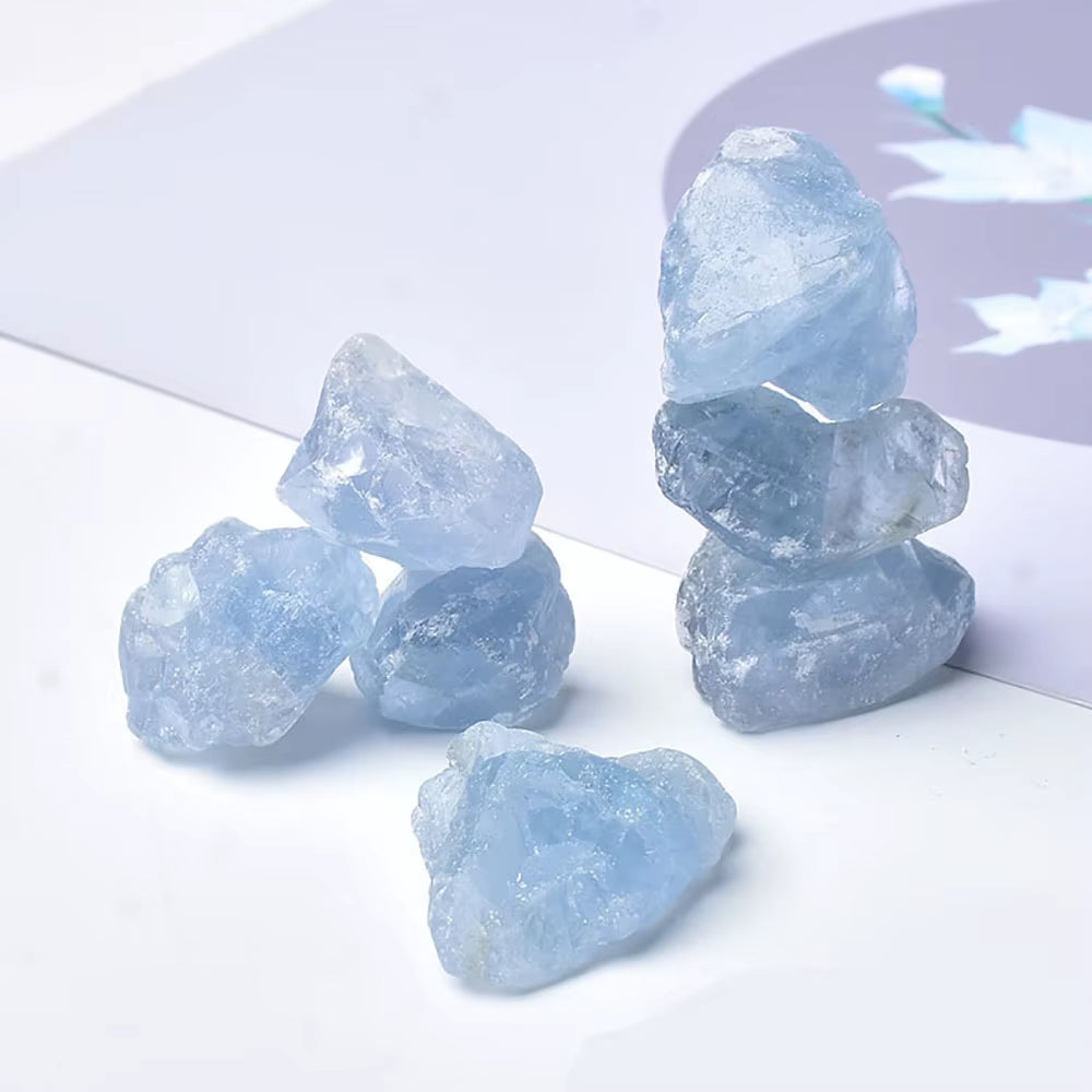 50/100G Rough Blue Celestite Raw Rock Natural Quartz Crystal Reiki Healing Energy Gemstone Minerals Specimen