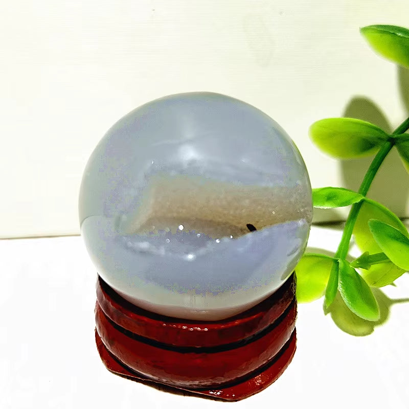 Natural Stones Agate Crystal Ball Druzy Geode Sphere Home Room Decoration Feng Shui Ornaments Witchcraft Reiki Chakra Healing