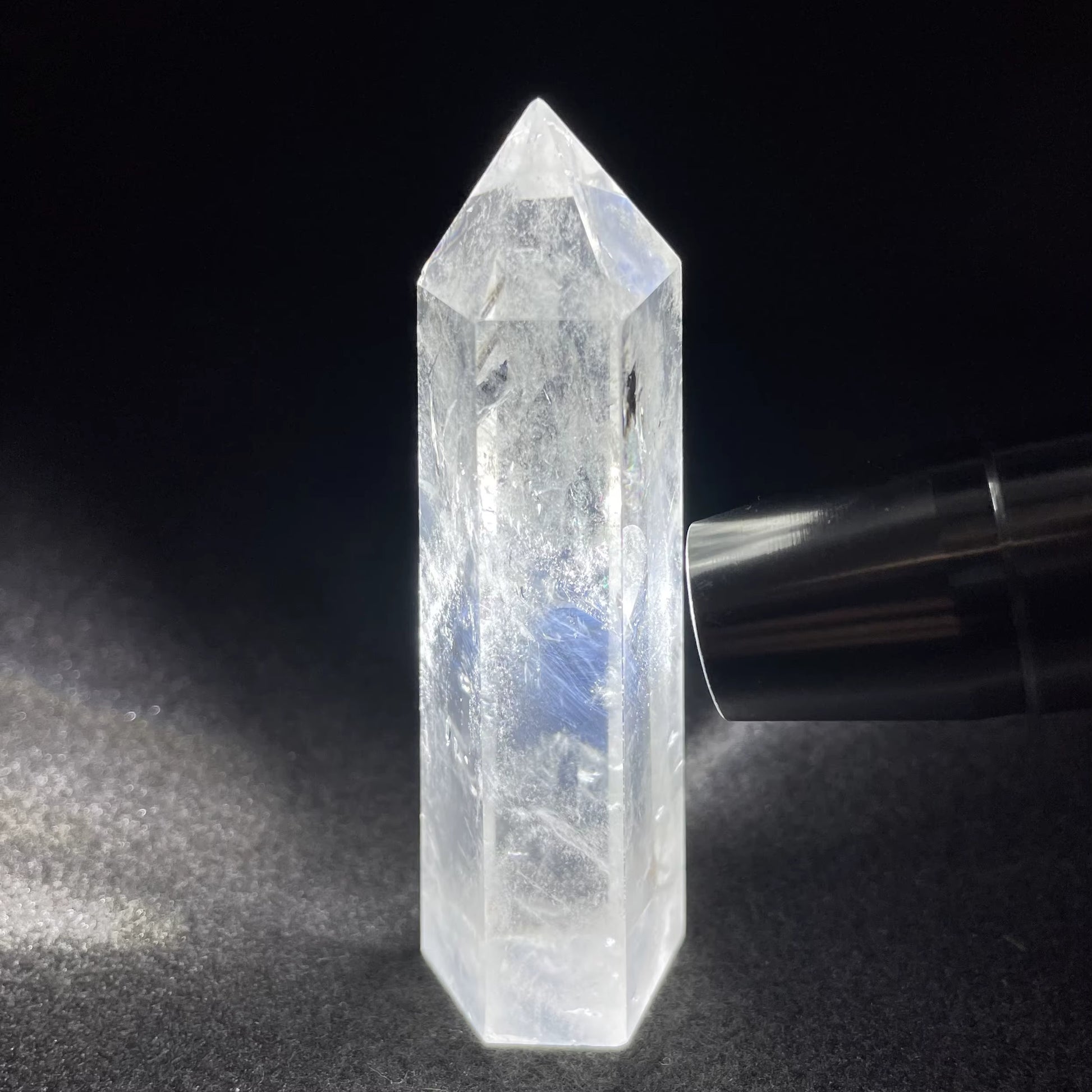 Natural Clear Quartz Point Angel Wings White Crystal Tower Polished Wand Healing Gift Reiki Obelisk Feng Shui Decor