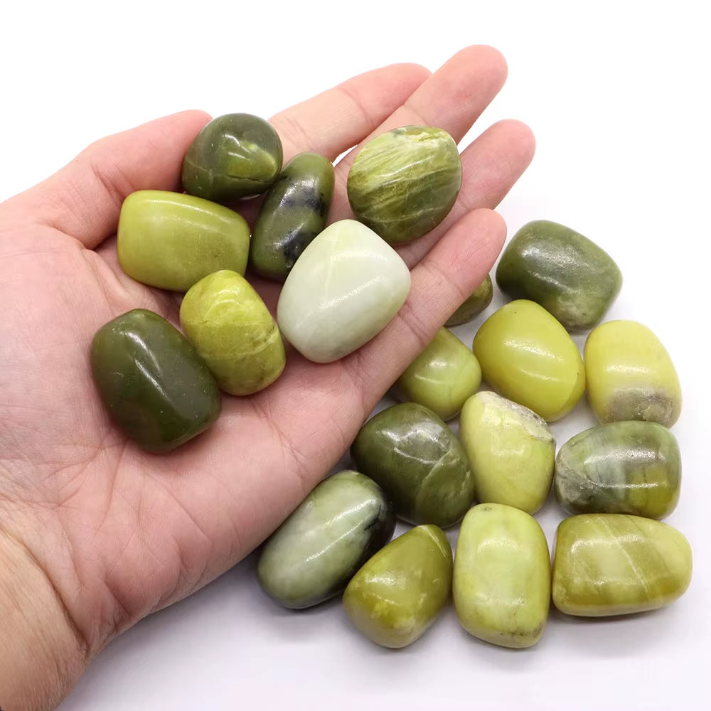 Natural Xiuyan Jade Crystals Stones Reiki Healing Wholesale Bulk Raw Rock Gravel Tumbled Fish Tank Aquarium Home Decor Gift