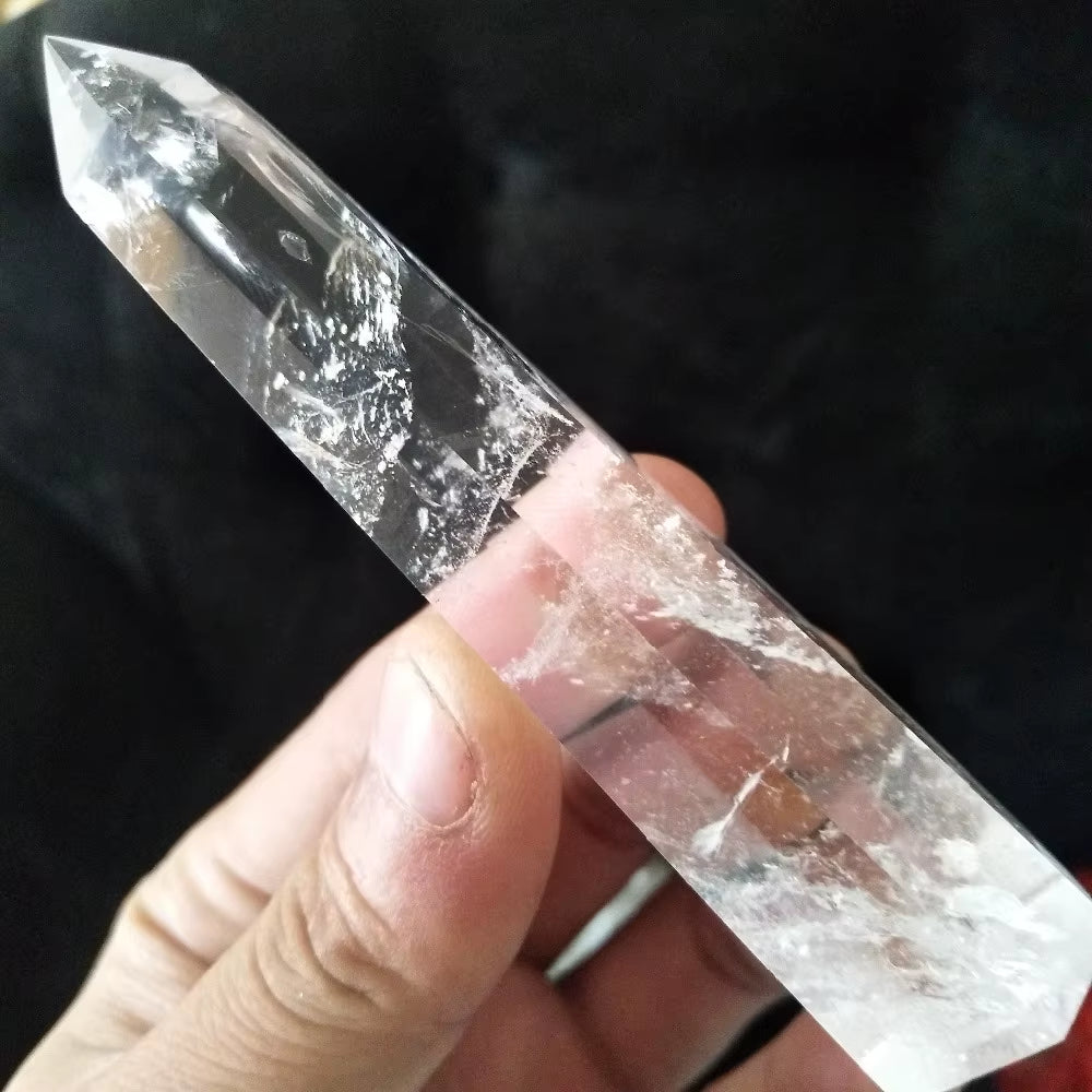 Natural Clear Quartz Crystal Tower Stone Point Home Decor Feng Shui Wand Witchcraft Reiki Meditation and Chakra Healing Crystals