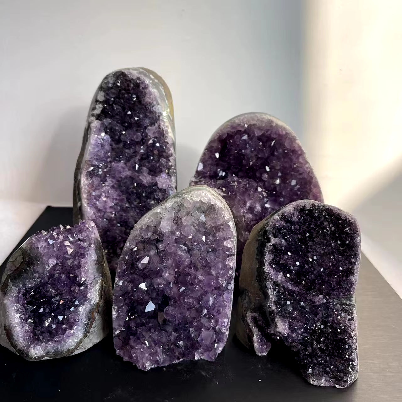 1PC Natural Amethyst Crystal Cluster Quartz Raw Crystals Healing Stone Ore Mineral Home Decor Purple Cornucopia Feng Shui Stone