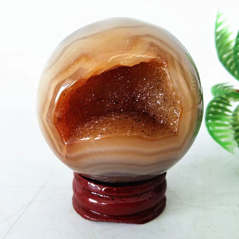 Natural Stones Agate Crystal Ball Druzy Geode Sphere Home Room Decoration Feng Shui Ornaments Witchcraft Reiki Chakra Healing