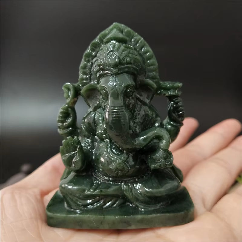 Ganesha Buddha Statue Elephant God Sculpture Feng Shui Ganesh Figurines Handmade Crafts for Home Garden Decoration Accessories