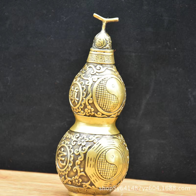 Gourd Decoration Pure Copper Crafts Town House Treasures Copper Gourd Feng Shui Supplies Ornaments Christmas Figurines