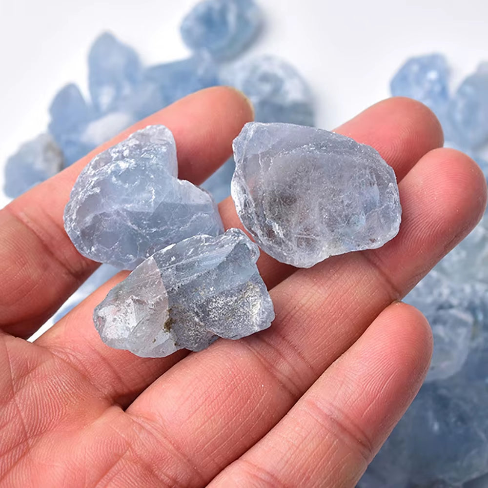 50/100G Rough Blue Celestite Raw Rock Natural Quartz Crystal Reiki Healing Energy Gemstone Minerals Specimen