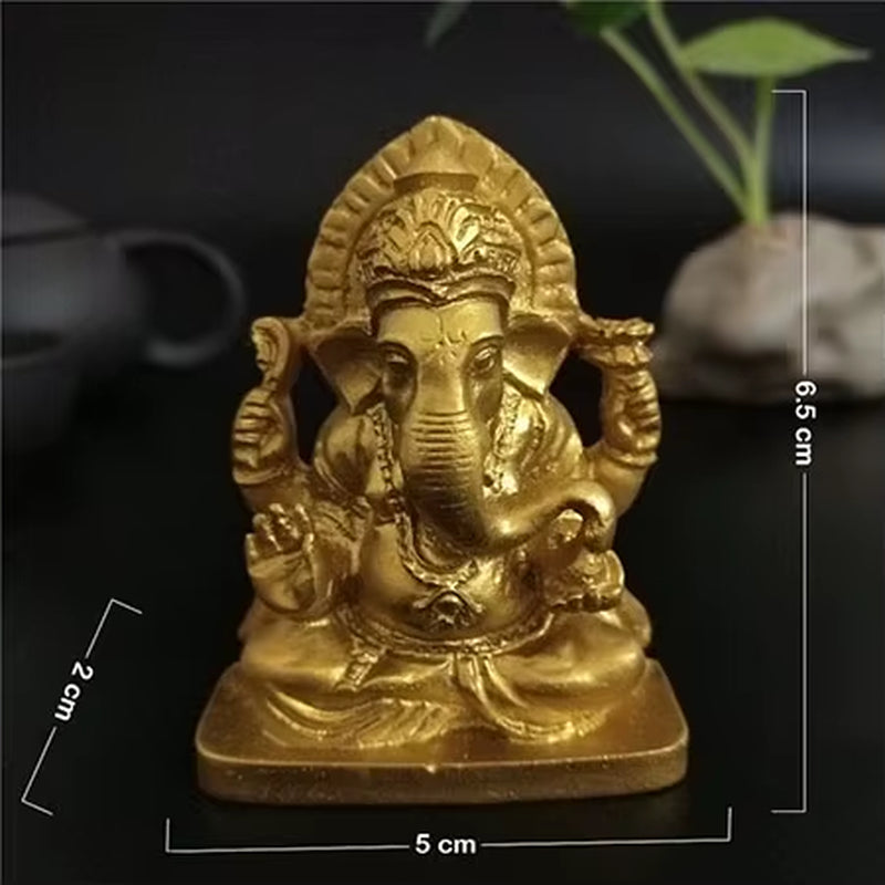 Ganesha Buddha Statue Elephant God Sculpture Feng Shui Ganesh Figurines Handmade Crafts for Home Garden Decoration Accessories