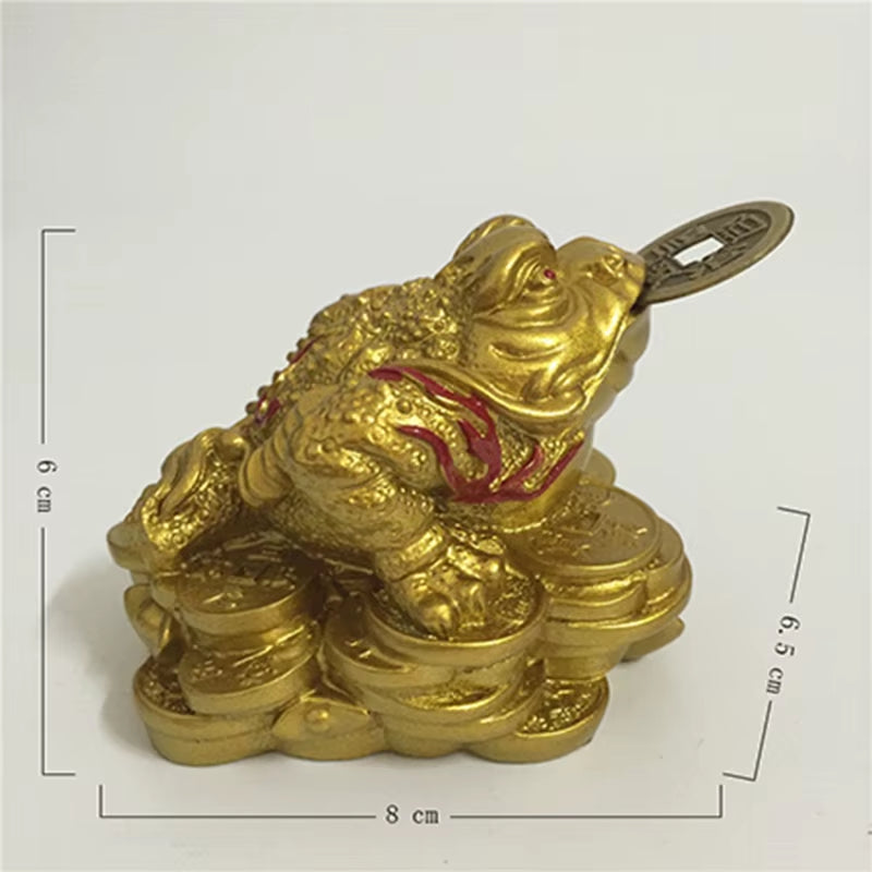 Money Buddha Statues Chinese Feng Shui Coin Three Legged Toad Frog Animal Statue Sculptures Home Decoration Man-Made Jade Stone