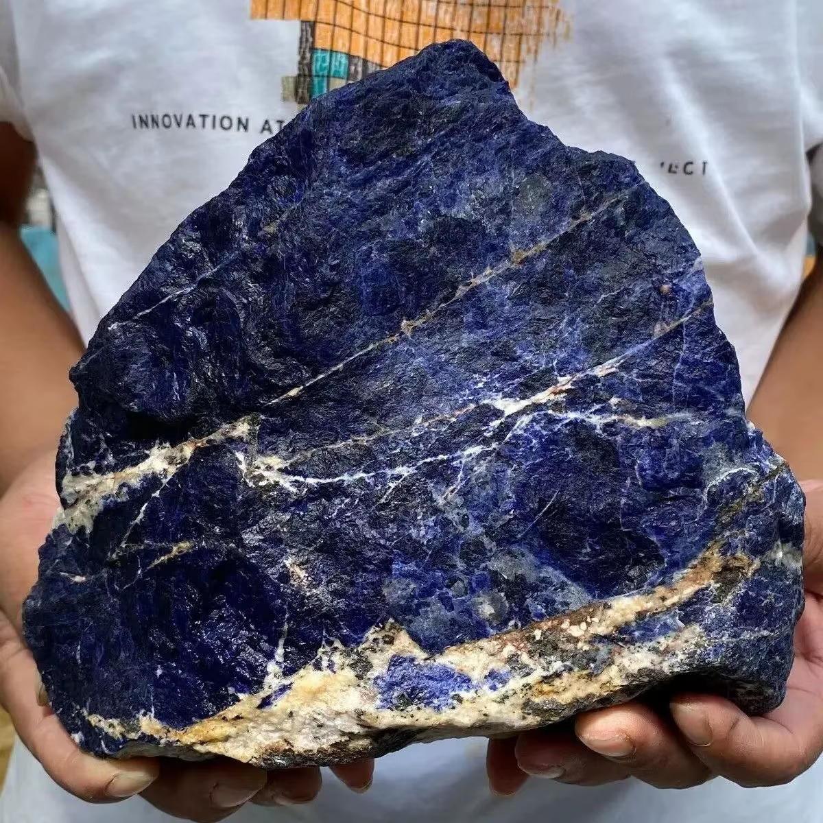 Natural Large Noble Dark Blue Sodalite Crystal Gemstone Rough Raw Rock Specimen Healing