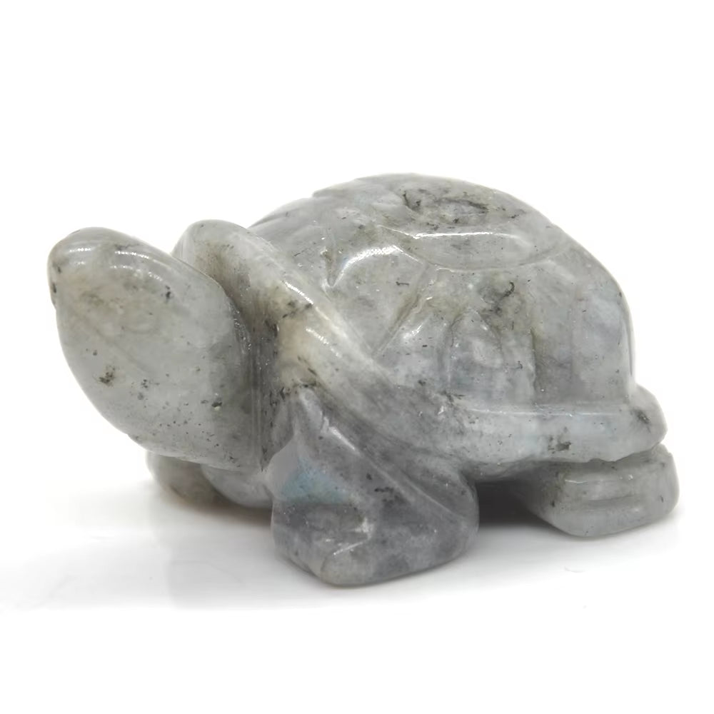 2" Lucky Natural Healing Crystal Elephant Tortoise Cat Dog Wolf Snake Fox Statue Animal Stone Carving Ornament Office Decor Gift