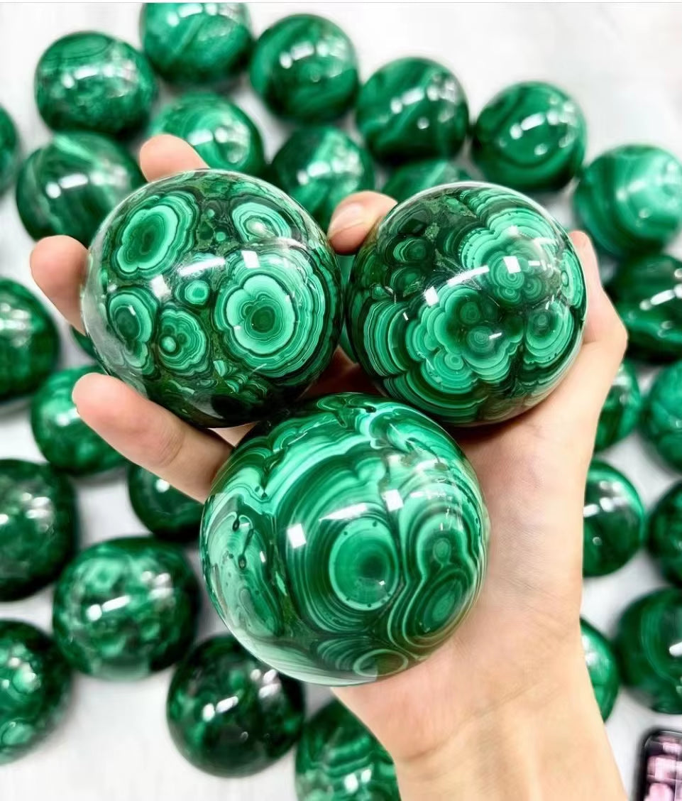 Natural Malachite Ball for Home Decoration, Green Quartz Sphere, Ore, Original Stone, Healing Energy Gem, Crafts