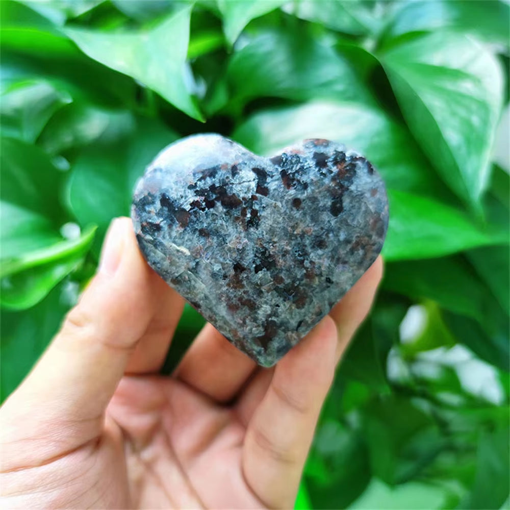 5A+ Natural Crystal Charms Yooperlite Heart Love Powerful Chakra Energy Wicca Healing Crystals Heart Spiritual Witchcraft 1PC