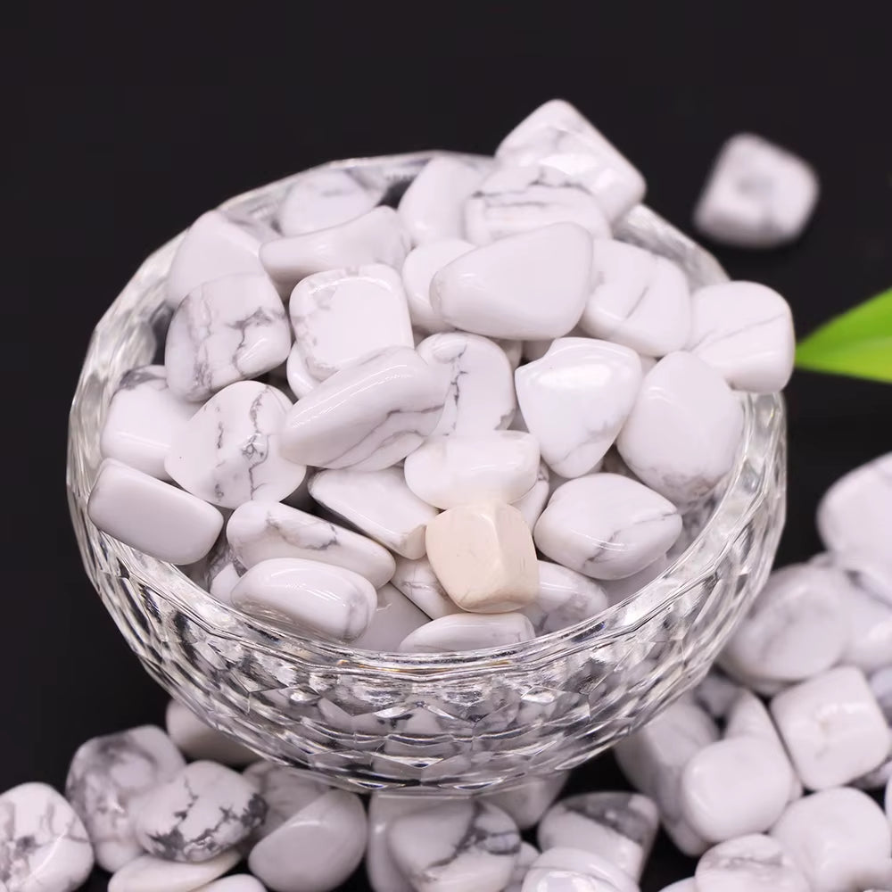 Natural Stone White Turquoise Gravel Specimen Quartz Healing Crystal for Jewelry Making Tumbled Gemstone Home Aquarium Decor