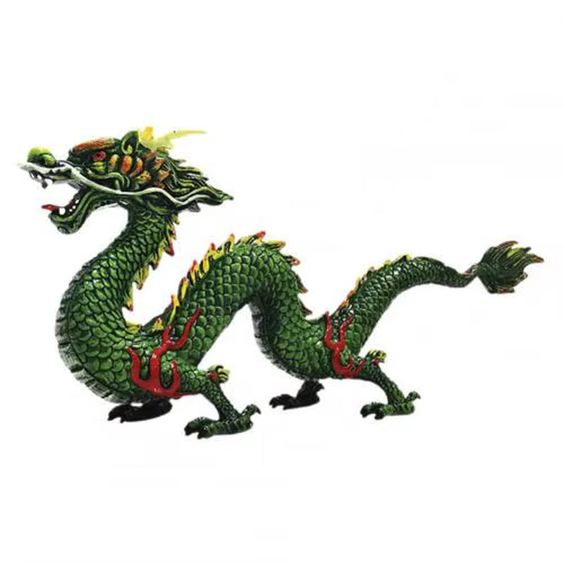 Simulation Chinese Mythological Dragon Animals Model Ornament Trendy Chinese Feng Shui Dragon Statue for Home Decor Kids Gifts