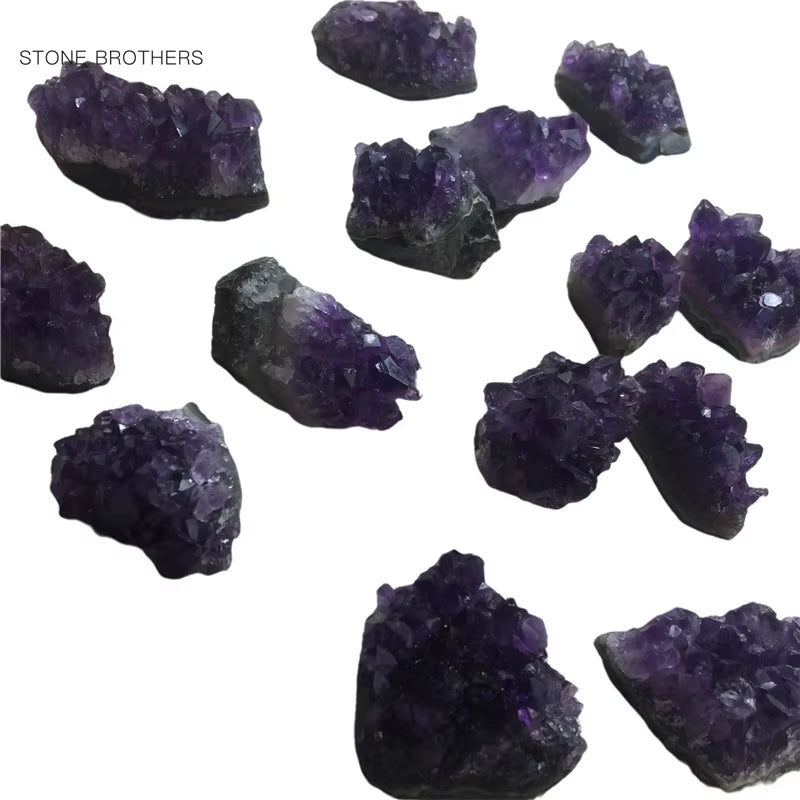 20G-50G Natural Raw Amethyst Quartz Purple Crystal Cluster Healing Stones Specimen Home Decoration Crafts Decoration Ornament