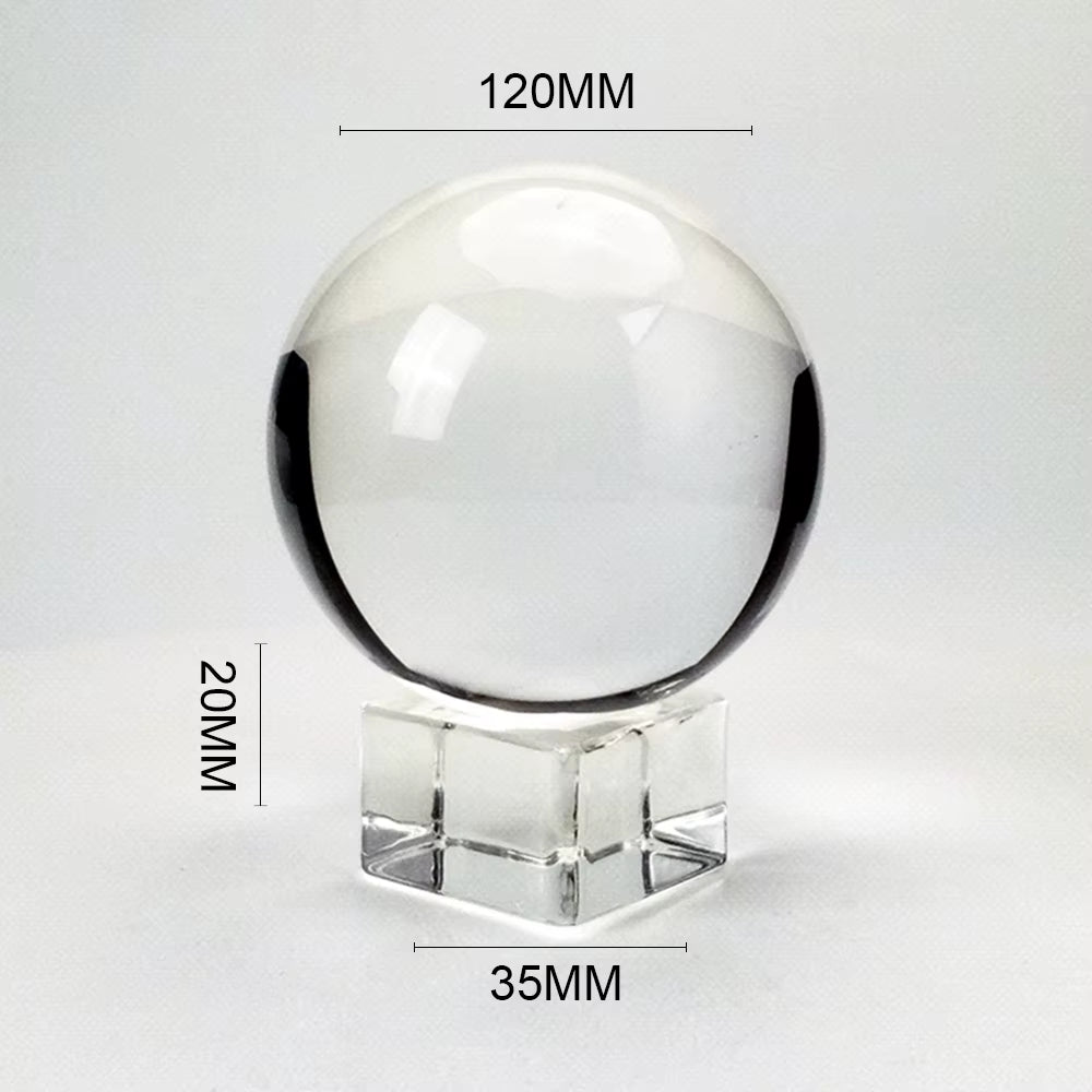 Clear 60Mm/70Mm/80Mm/100Mm/120Mm Crystal Ball with Free Stand K9 Crystal Glass Ball for Photography Prop