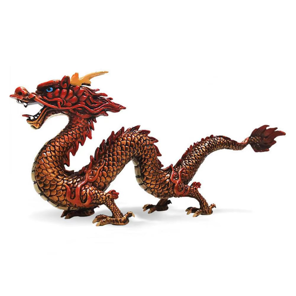 Simulation Chinese Mythological Dragon Animals Model Ornament Trendy Chinese Feng Shui Dragon Statue for Home Decor Kids Gifts