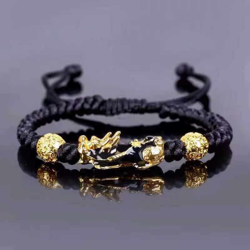 Chinese Style Feng Shui Pi Xiu Bracelet & Bangle New Fashion Lucky Red Rope Weaving Charm Bracelet Bring Wealth Health Jewelry