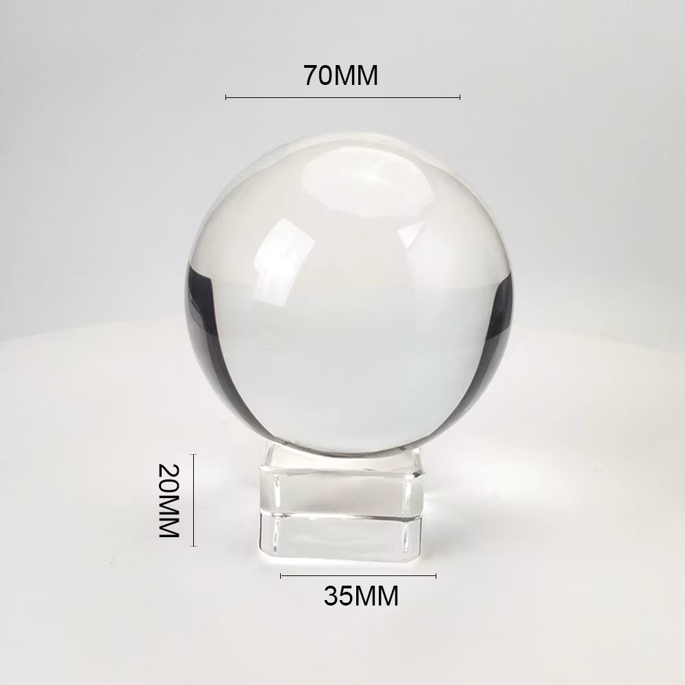 Clear 60Mm/70Mm/80Mm/100Mm/120Mm Crystal Ball with Free Stand K9 Crystal Glass Ball for Photography Prop