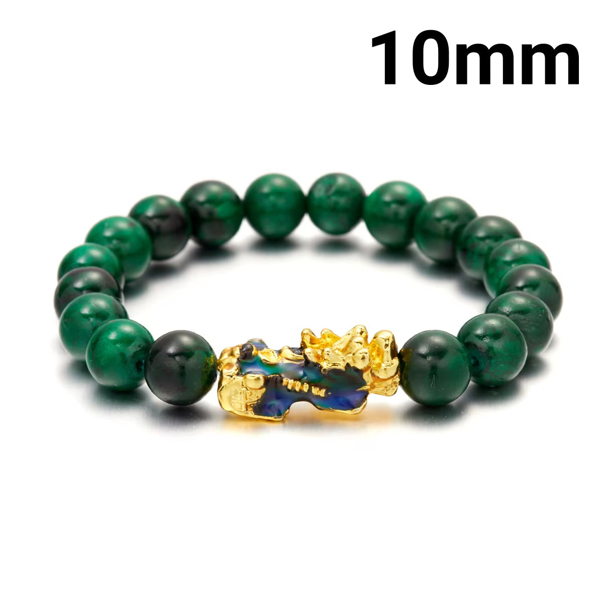 Buddhism Feng Shui Obsidian Stone Beads Bracelet Men Women Unisex Brave Troops Wristband Gold Color Pixiu Wealth Lucky Bracelets