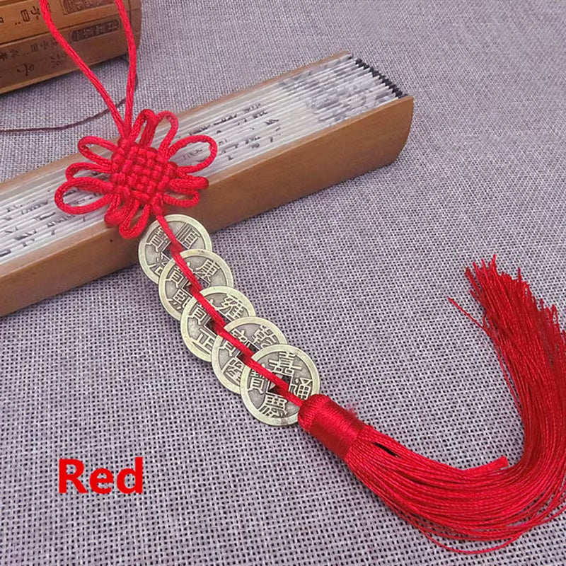 Lucky Chinese Knot Tassel China Mascot Lucky Charm Ancient Coins Prosperity Protect Good Fortune Ornaments Car Accessories