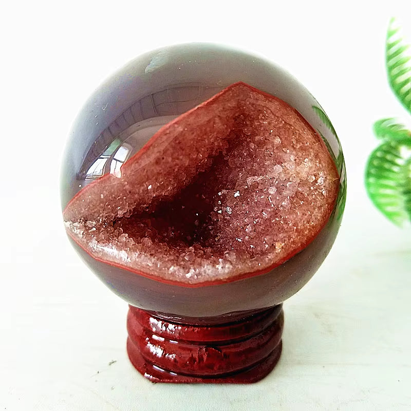 Natural Stones Agate Crystal Ball Druzy Geode Sphere Home Room Decoration Feng Shui Ornaments Witchcraft Reiki Chakra Healing