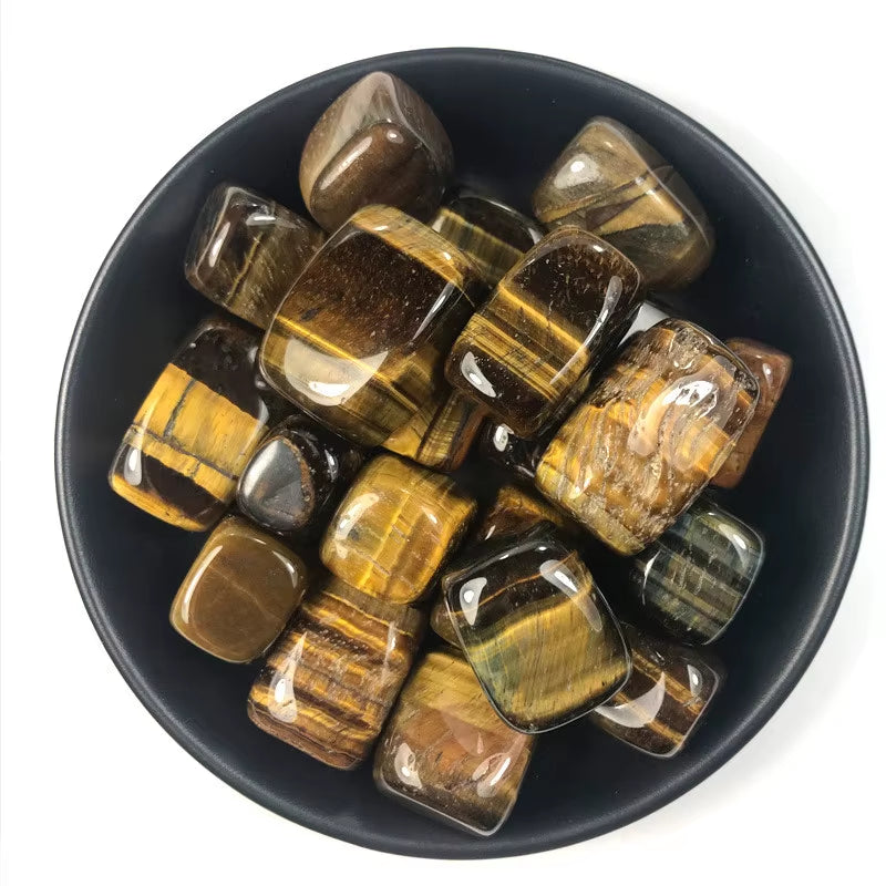 100G Yellow Tiger Eye Natural Stone Rock Gravel Chips Beads Tumble Minerals Gravel Specimen Stone Energy Decorative Stone Diy