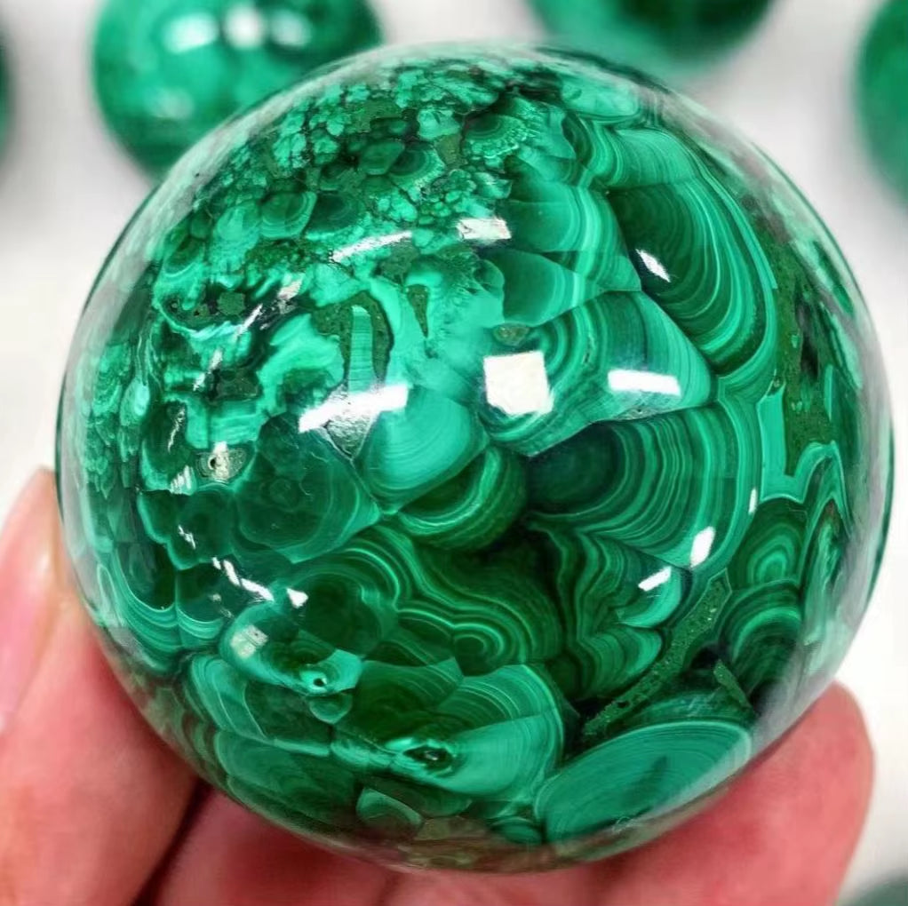 Natural Malachite Ball for Home Decoration, Green Quartz Sphere, Ore, Original Stone, Healing Energy Gem, Crafts