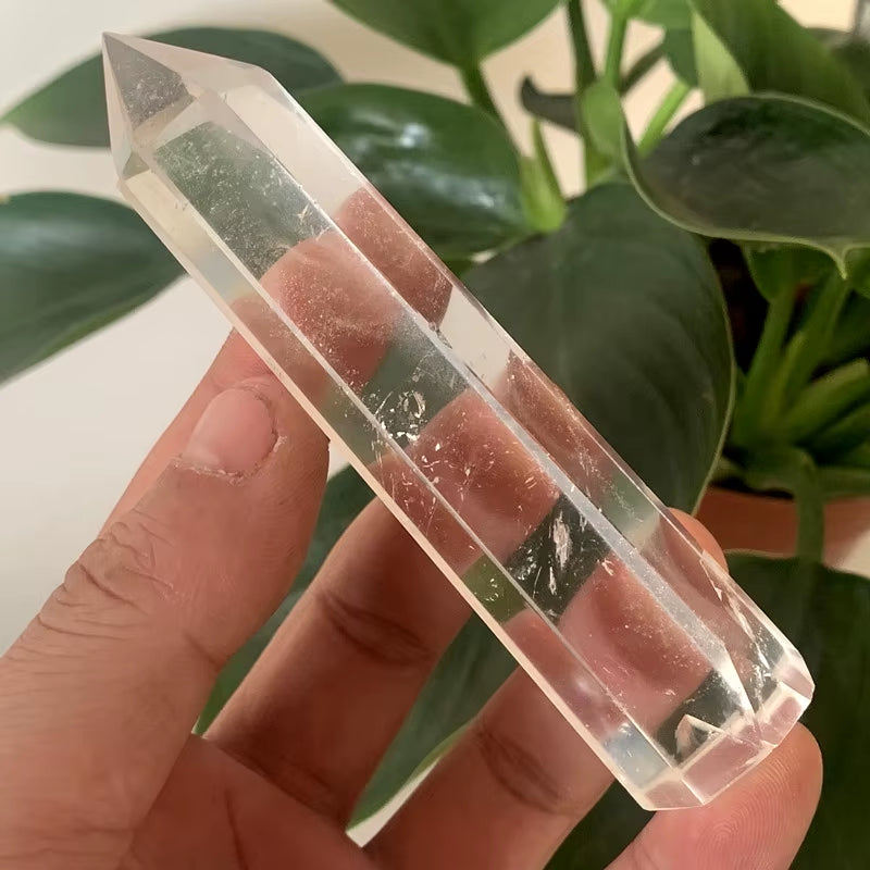 Natural Clear Quartz Crystal Tower Stone Point Home Decor Feng Shui Wand Witchcraft Reiki Meditation and Chakra Healing Crystals