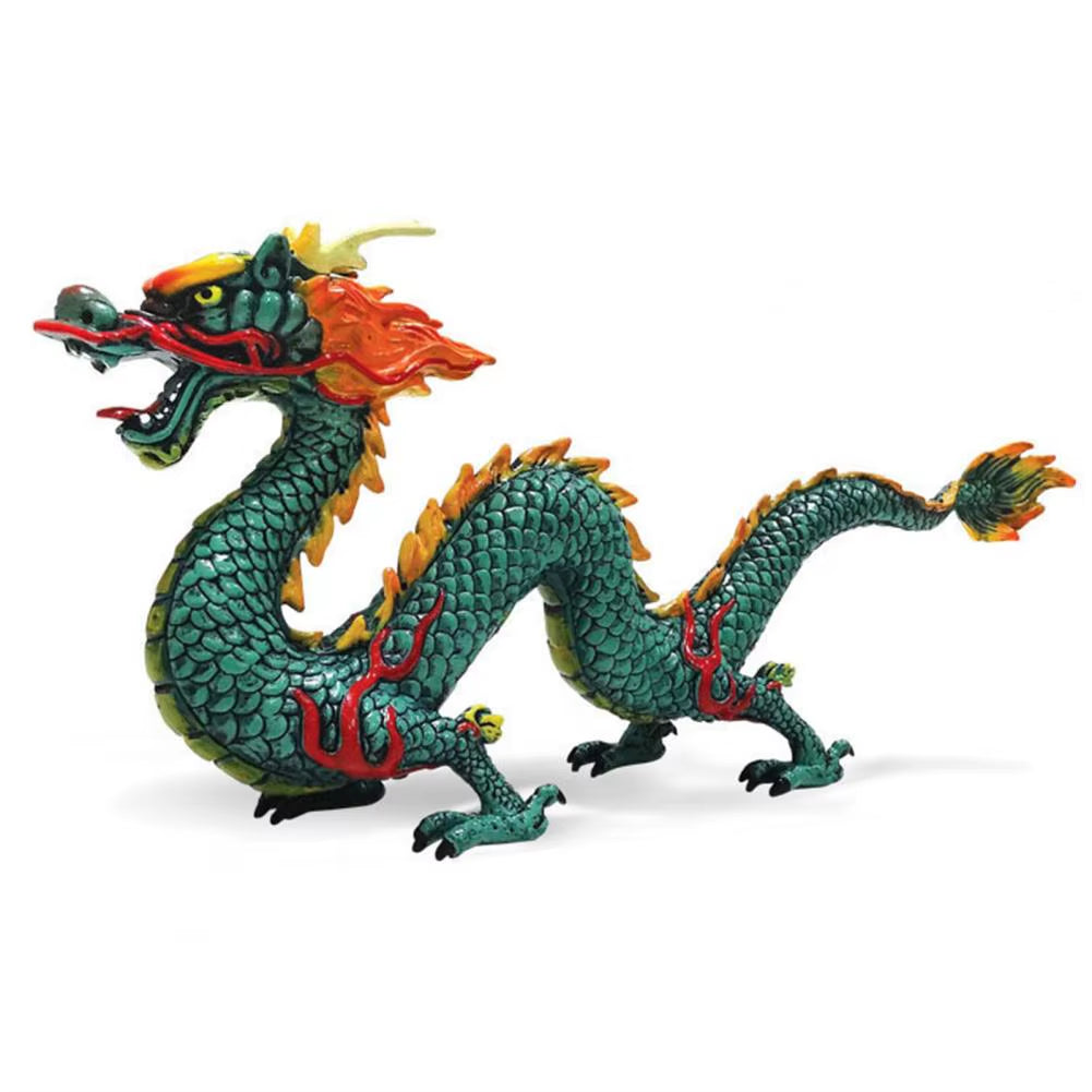 Simulation Chinese Mythological Dragon Animals Model Ornament Trendy Chinese Feng Shui Dragon Statue for Home Decor Kids Gifts