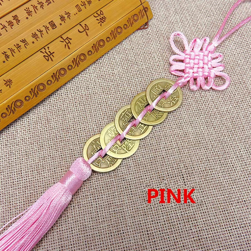 Lucky Chinese Knot Tassel China Mascot Lucky Charm Ancient Coins Prosperity Protect Good Fortune Ornaments Car Accessories