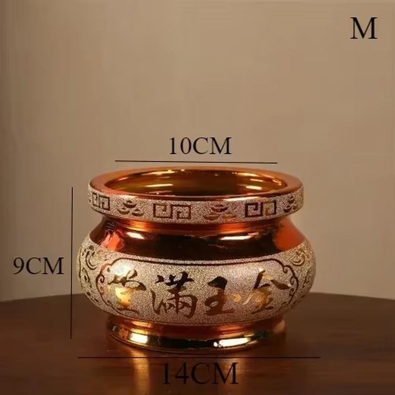 Ceramic Incense Burner Household Ancestral Hall Incense Burner Buddha Utensils Craft Decoration Zen Feng Shui