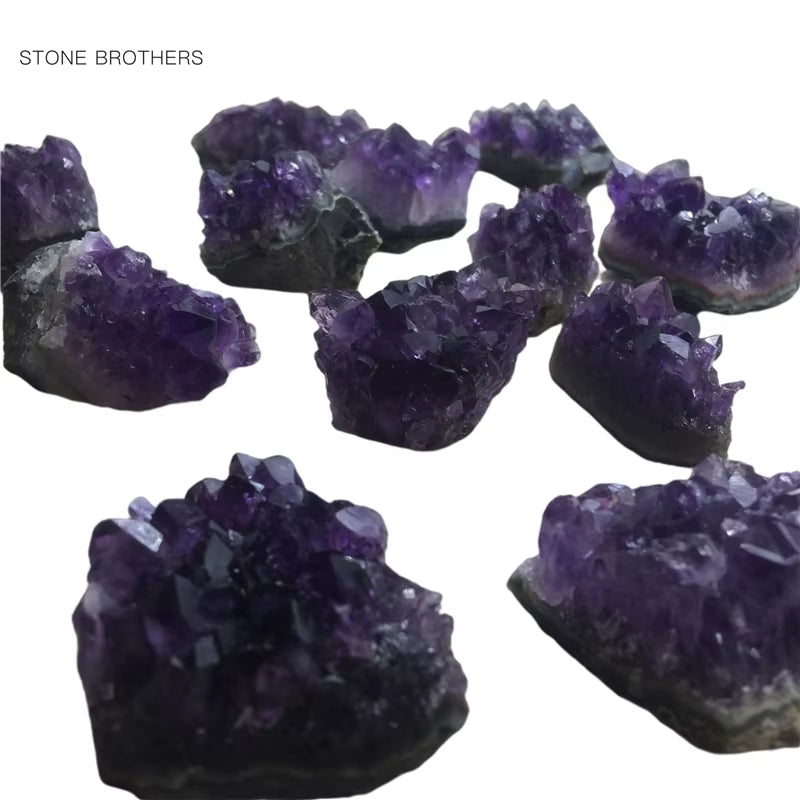 20G-50G Natural Raw Amethyst Quartz Purple Crystal Cluster Healing Stones Specimen Home Decoration Crafts Decoration Ornament