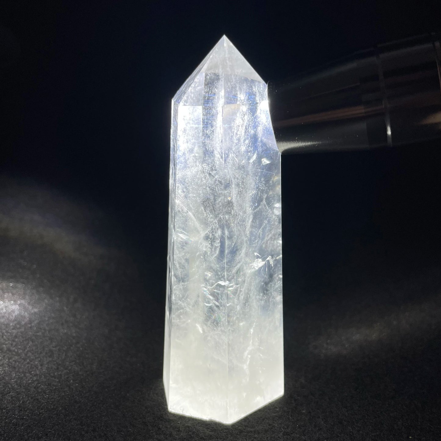 Natural Clear Quartz Point Angel Wings White Crystal Tower Polished Wand Healing Gift Reiki Obelisk Feng Shui Decor