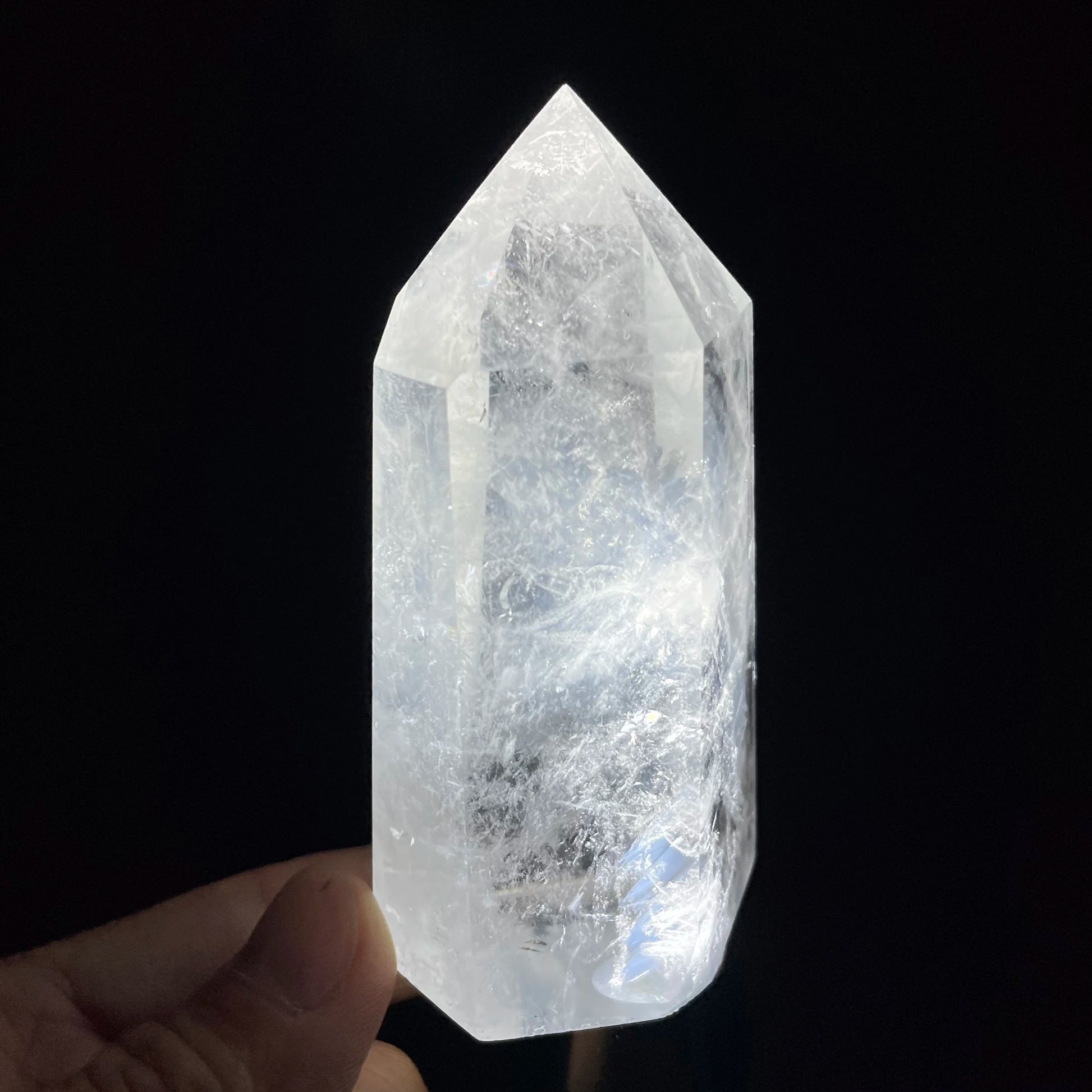 Natural Clear Quartz Point Angel Wings White Crystal Tower Polished Wand Healing Gift Reiki Obelisk Feng Shui Decor