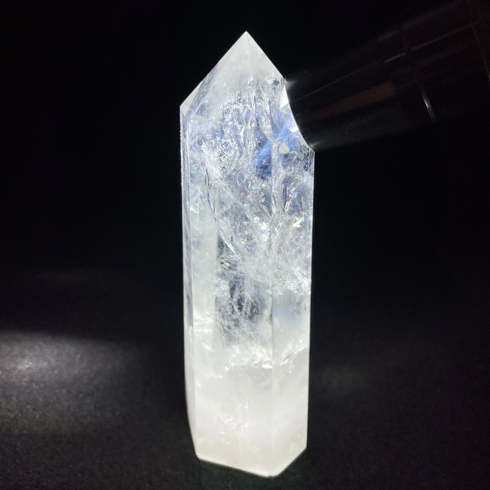 Natural Clear Quartz Point Angel Wings White Crystal Tower Polished Wand Healing Gift Reiki Obelisk Feng Shui Decor