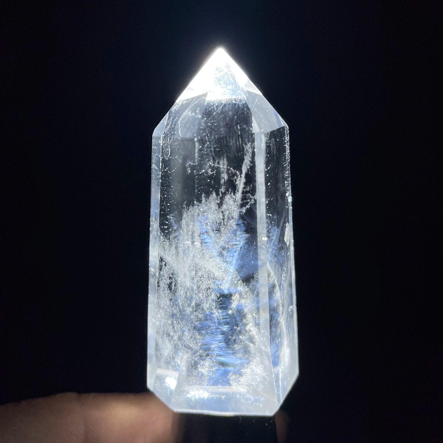 Natural Clear Quartz Point Angel Wings White Crystal Tower Polished Wand Healing Gift Reiki Obelisk Feng Shui Decor