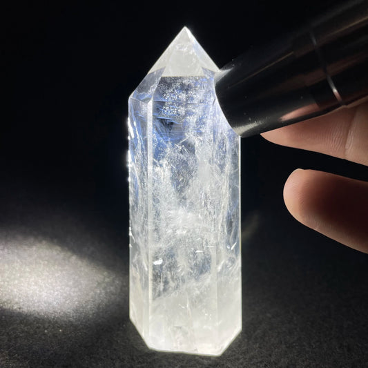 Natural Clear Quartz Point Angel Wings White Crystal Tower Polished Wand Healing Gift Reiki Obelisk Feng Shui Decor