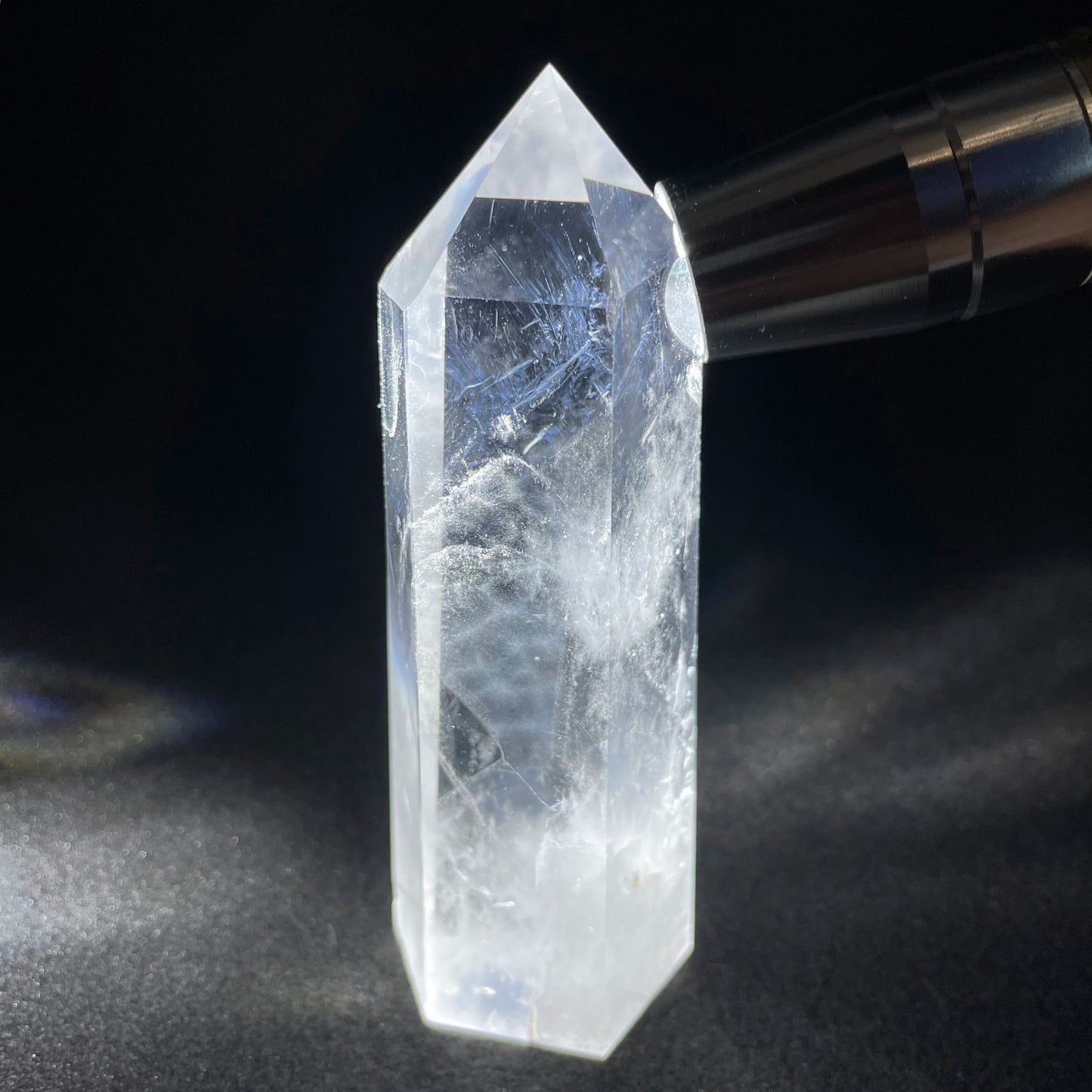 Natural Clear Quartz Point Angel Wings White Crystal Tower Polished Wand Healing Gift Reiki Obelisk Feng Shui Decor