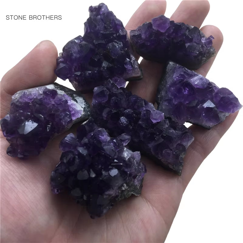 20G-50G Natural Raw Amethyst Quartz Purple Crystal Cluster Healing Stones Specimen Home Decoration Crafts Decoration Ornament