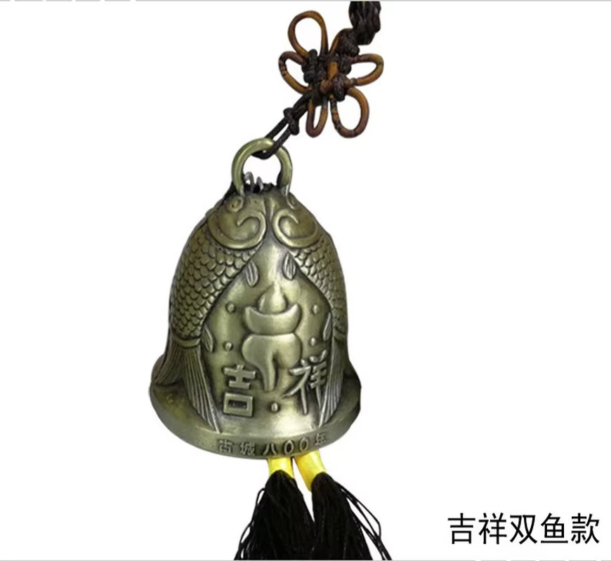 Feng Shui Buddhism Copper Bell Religious Wind Bell Buddha Home Hanging Decoration Blessing for Luck Wind Chime Car Decor Crafts