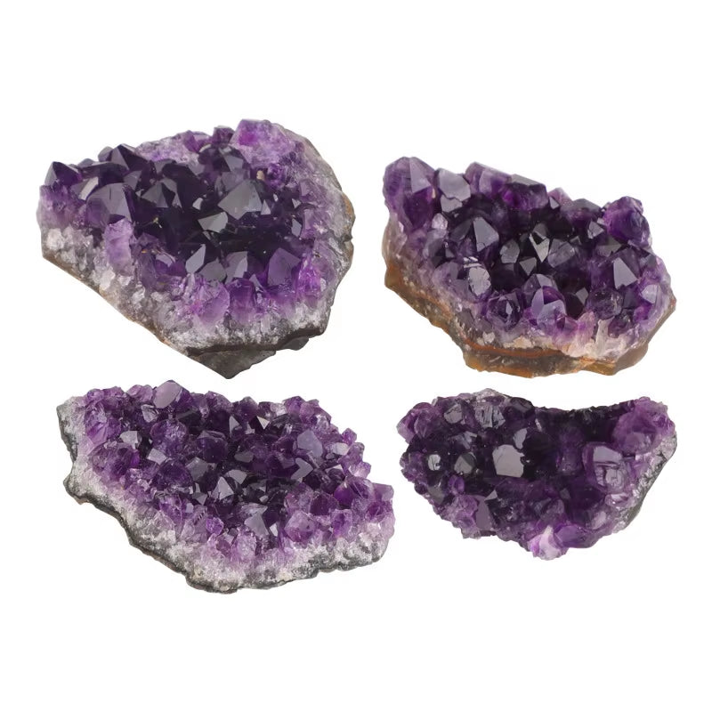 10-70G 30-50Mm Amethyst Geode Natural Crystal Quartz Stone Wand Point Energy Healing Mineral Stone Rock Home Decor Geode