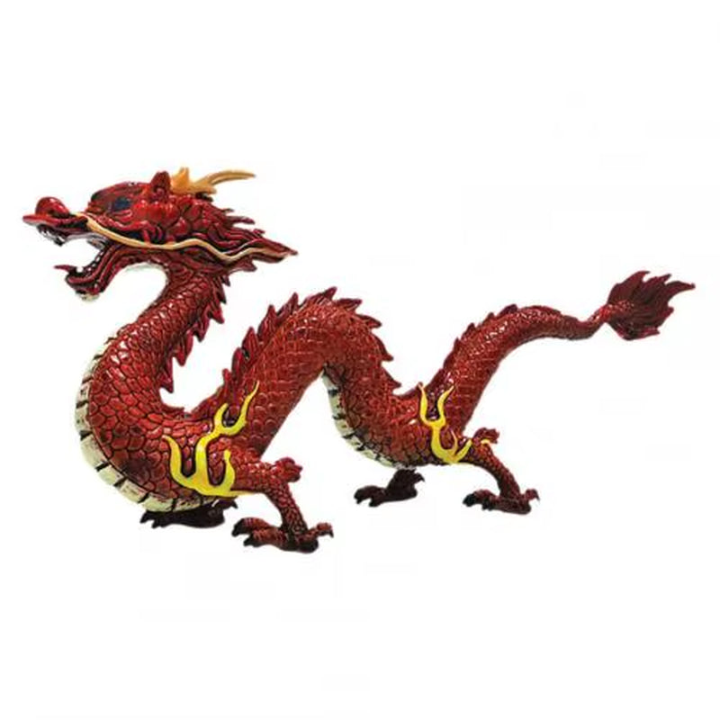 Simulation Chinese Mythological Dragon Animals Model Ornament Trendy Chinese Feng Shui Dragon Statue for Home Decor Kids Gifts