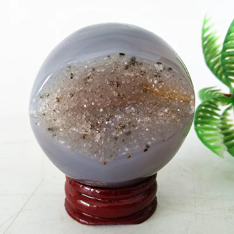 Natural Stones Agate Crystal Ball Druzy Geode Sphere Home Room Decoration Feng Shui Ornaments Witchcraft Reiki Chakra Healing