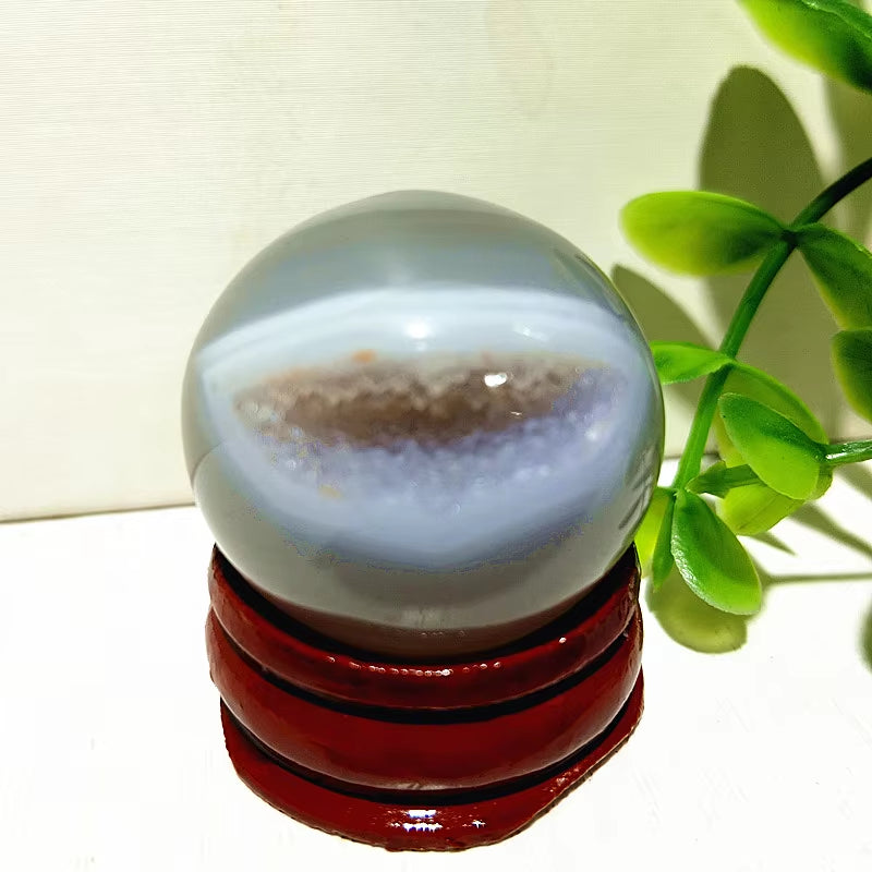 Natural Stones Agate Crystal Ball Druzy Geode Sphere Home Room Decoration Feng Shui Ornaments Witchcraft Reiki Chakra Healing