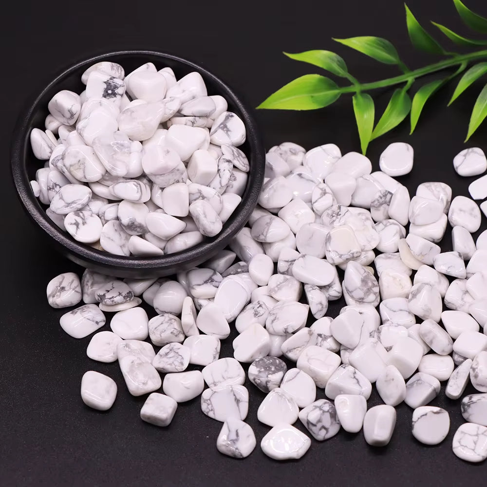 Natural Stone White Turquoise Gravel Specimen Quartz Healing Crystal for Jewelry Making Tumbled Gemstone Home Aquarium Decor