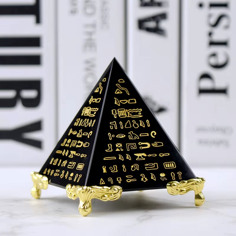 Unique Energy Healing Feng Shui Egypt Egyptian Crystal Clear Pyramid Chakra Ornament Home Decor Living Room Decoration