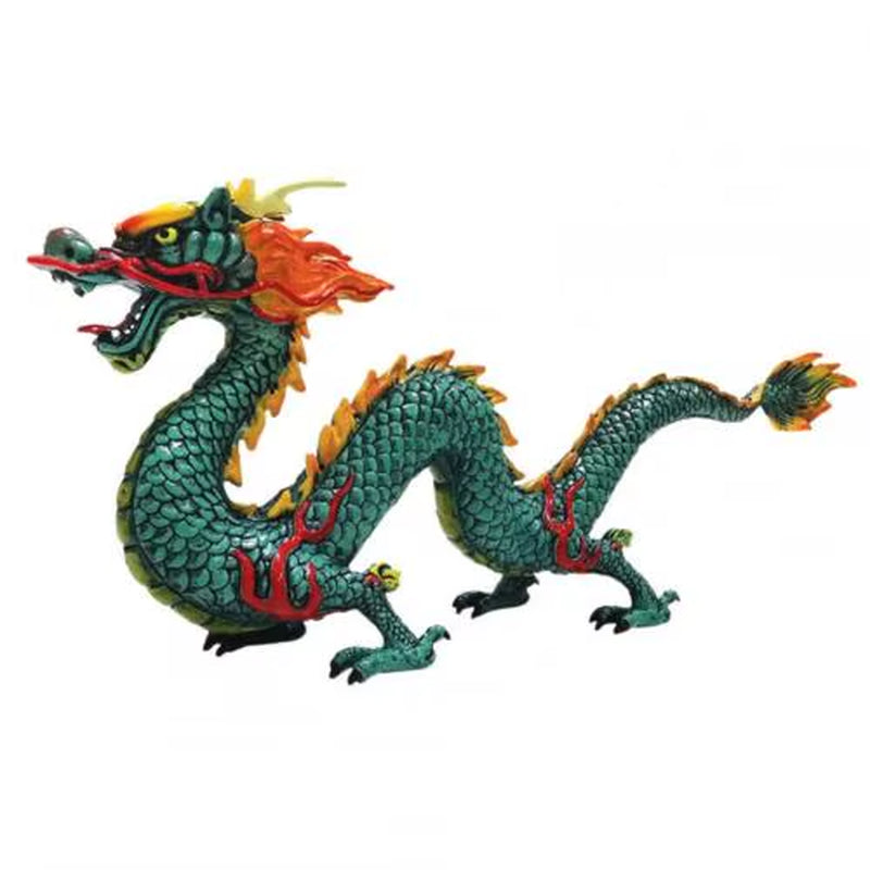 Simulation Chinese Mythological Dragon Animals Model Ornament Trendy Chinese Feng Shui Dragon Statue for Home Decor Kids Gifts